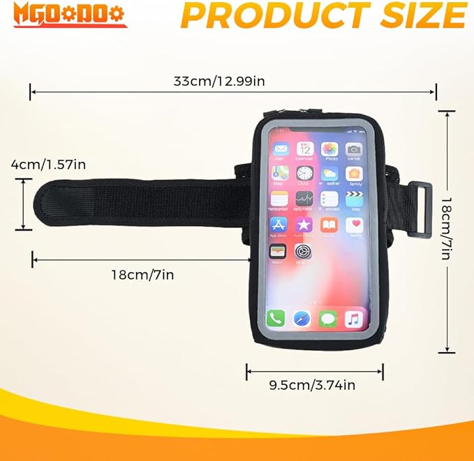 Phone Holder for Running, Wristbands and Forearm Phone Holder Compatible with iPhone 16/15/14/13/12/11 Plus Pro Max,for Ridding Jogging Running, Mobile Phone Armband Wrist Strap Bags Up to 6.9"