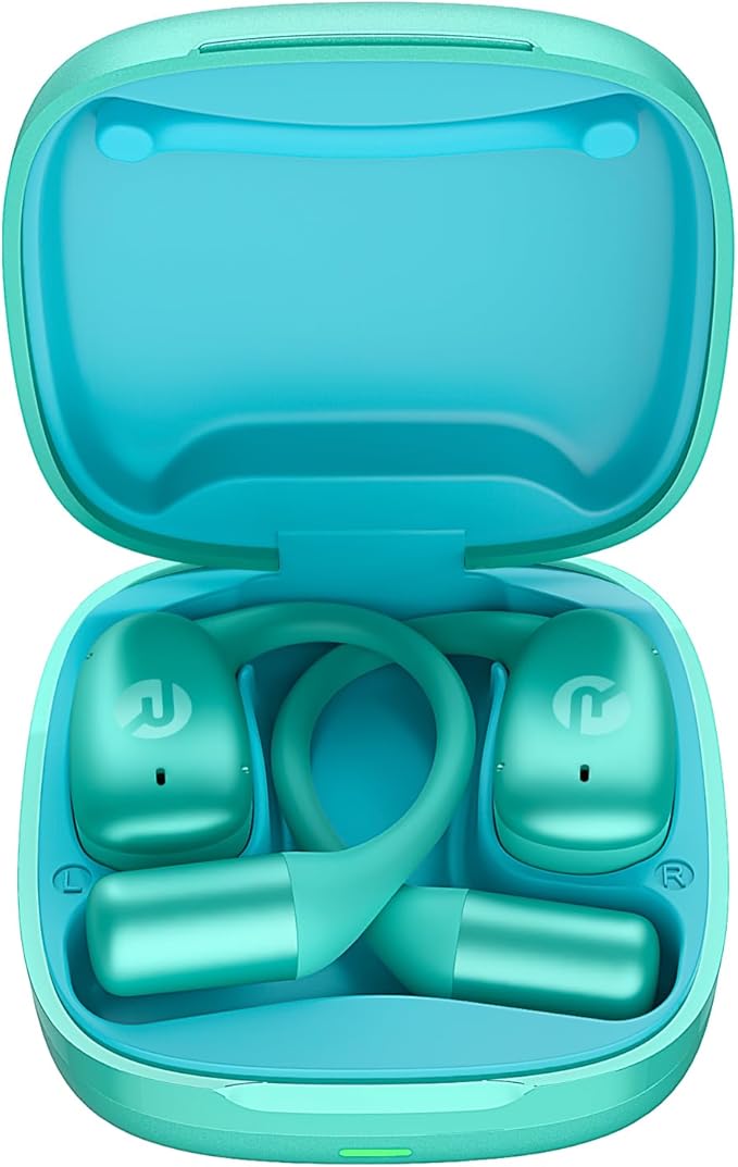 Raycon Essential Open Earbuds โ True Wireless Open Ear Bluetooth 6.0 Headphones, Ultra-Lightweight, Comfort Hook Design, IPX5 Water Resistant, 36 Hours of Battery Life (Mint)