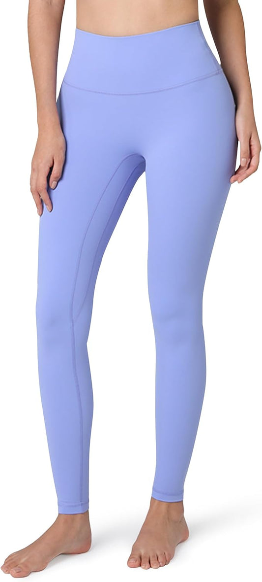 Colorfulkoala Dreamlux No Front Seam Leggings for Women 25"/28" Inseam, Seamless High Waisted Buttery Soft Yoga Pants