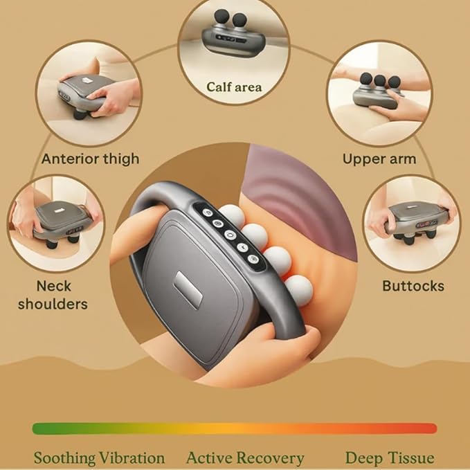Verniqo Massager, Husband 2.0 by VerniqoHealth, 16 Head Massage Gun Deep Tissue Percussion Massager with 3 Modes & 30 Intensities, Best Gift for Back, Shoulders, Body Muscle Pain Relief (Black)