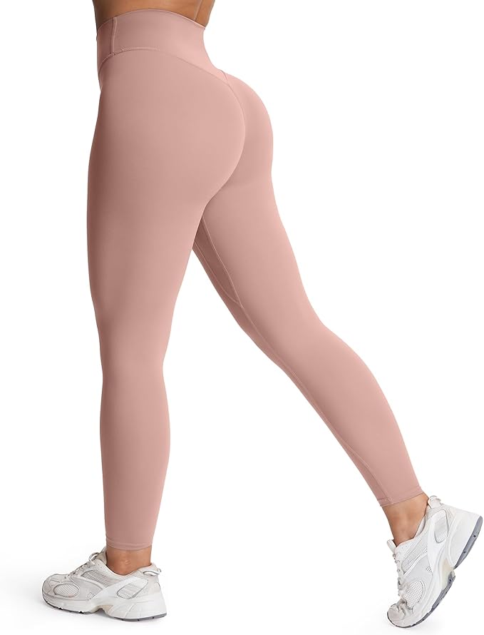 Aoxjox High Waisted Workout Leggings for Women Tummy Control Buttery Soft Yoga Metamorph Deep V Pants 26"