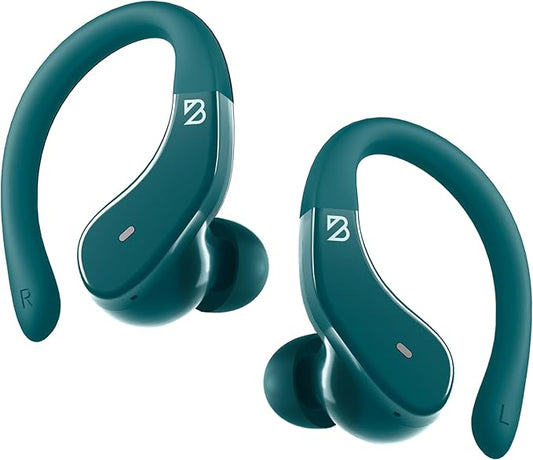 Back Bay Audio - Runner's Wireless Earbuds Bluetooth Headphones for Sports, Hook Over The Ear Buds, Deep Bass, Wrap Around Earphones with Earhooks for Running, Workout Wireless Headphones for The Gym
