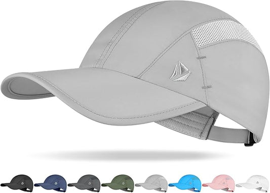 Quick-Dry Running Hat for Men & Women Cooling Hat UPF 50+ Thin Baseball Cap Lightweight Breathable Mesh Sport Hats