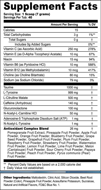 G Fuel Gummy Sharks Energy Drink Powder, Pre Workout Caffeine Mix for Gaming, Sugar Free Focus Amino, Vitamin + Antioxidants, 9.8oz (Gummy Sharks, 40 Servings)