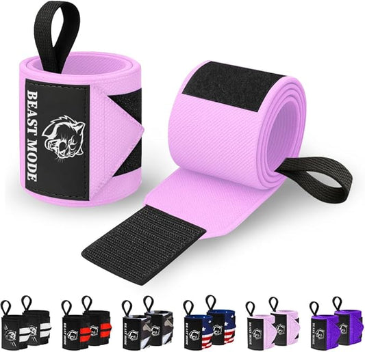 TECEUM Weightlifting 18" & 12" Wrist Wraps with Thumb Loop – Heavy Duty Wrist Workout Braces for Men and Women – Ideal for Powerlifting, Strength Training, Bodybuilding
