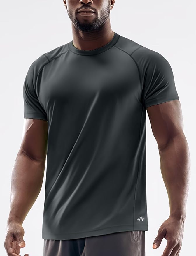 Zengjo Running Shirts for Men Quick Dry Performance T-Shirt Moisture-Wicking Athletic Tee for Gym Workout Training