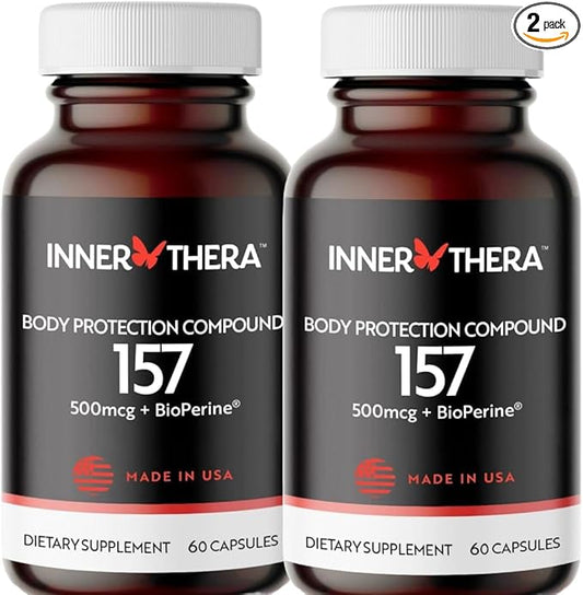 Extra-Strength 157 Peptide Capsules (2 Bottles) - Muscle Health - Tissue Health - Gut Health - Rapid Recovery - Strength and Wellness - 4 Month Supply (2)