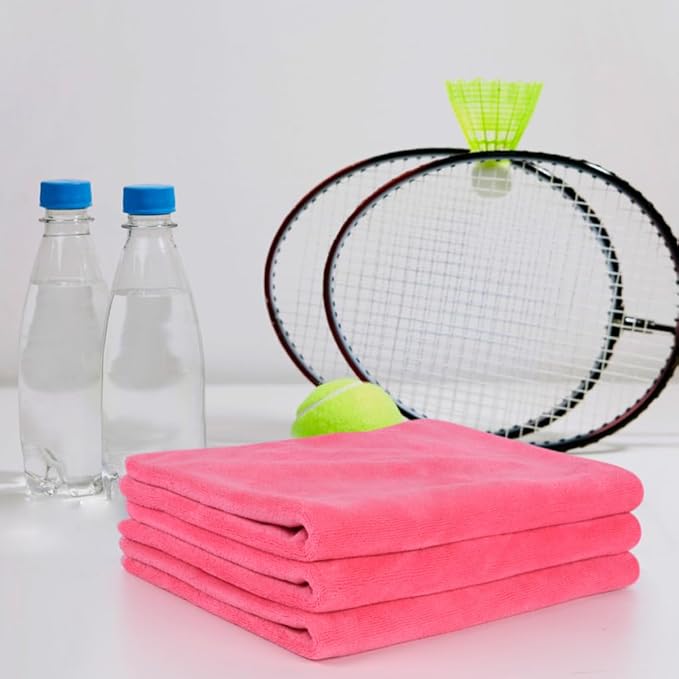 SINLAND Microfiber Gym Towels Sports Fitness Workout Sweat Towel Super Soft and Absorbent 3 Pack 16 Inch X 32 Inch