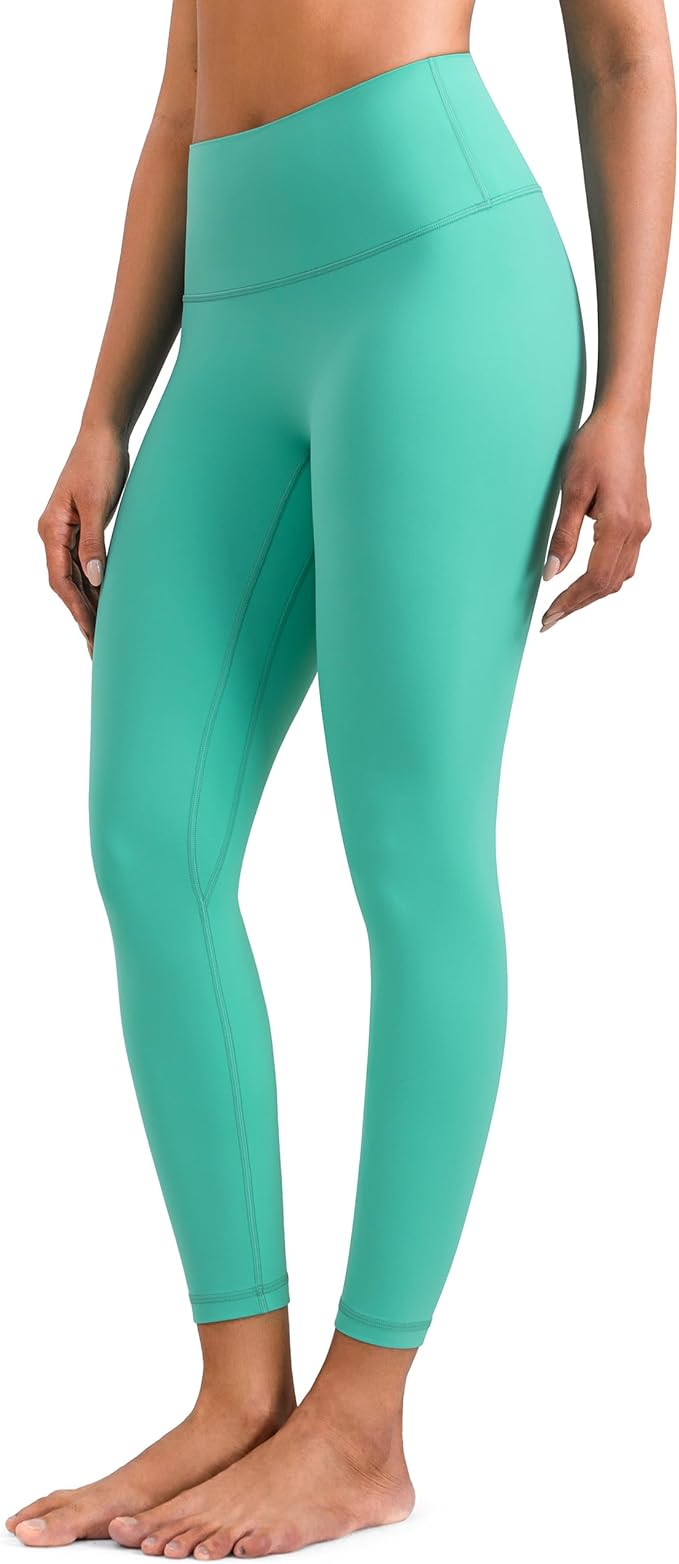 Colorfulkoala Dreamlux No Front Seam Leggings for Women 25"/28" Inseam, Seamless High Waisted Buttery Soft Yoga Pants