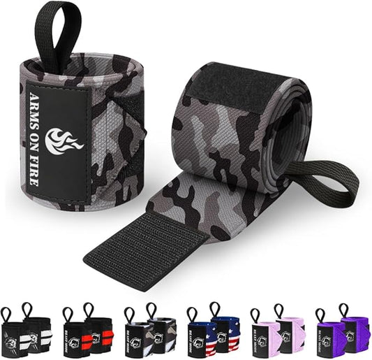 TECEUM Weightlifting 18" & 12" Wrist Wraps with Thumb Loop – Heavy Duty Wrist Workout Braces for Men and Women – Ideal for Powerlifting, Strength Training, Bodybuilding