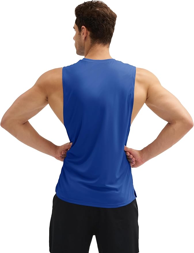 MAGCOMSEN Mens Workout Tank Tops Undershirt Cotton Muscle Athletic Sleeveless Shirts for Gym