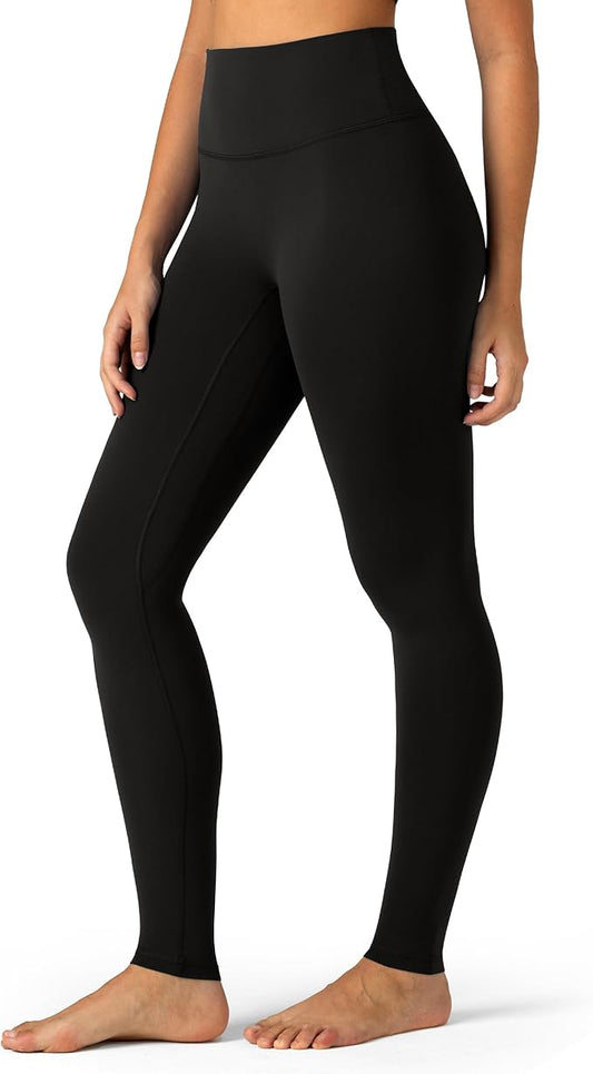 Colorfulkoala Dreamlux No Front Seam Leggings for Women 25"/28" Inseam, Seamless High Waisted Buttery Soft Yoga Pants