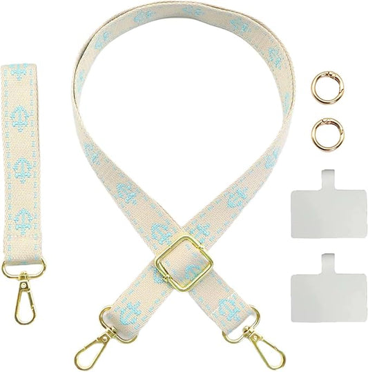 Adjustable 1" Width Phone Crossbody Lanyard and Wristlet Strap - Gift For The Lover In Your Life