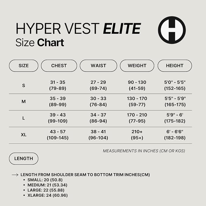 Hyperwear Hyper Vest ELITE Fully Adjustable Weight Vest - Stretch CORDURA® Fabric Zipper Thin Steel Weights - Weighted Vests for Running, Strength, Endurance, Walking - Sizes S, M, L, XL