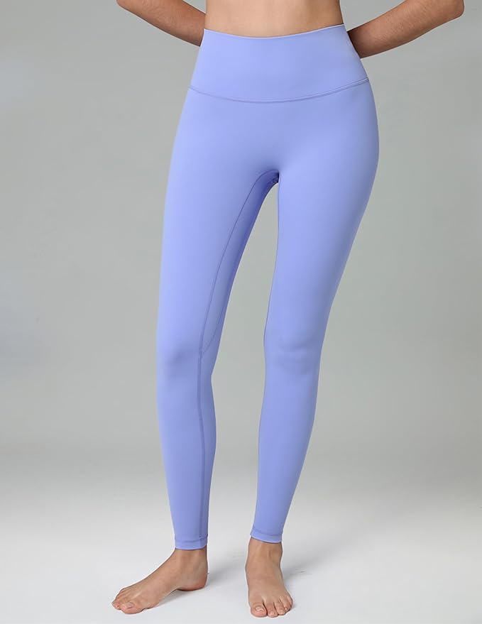 Colorfulkoala Dreamlux No Front Seam Leggings for Women 25"/28" Inseam, Seamless High Waisted Buttery Soft Yoga Pants