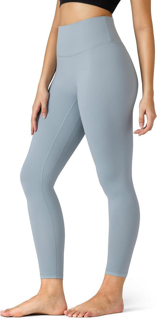Colorfulkoala Dreamlux No Front Seam Leggings for Women 25"/28" Inseam, Seamless High Waisted Buttery Soft Yoga Pants