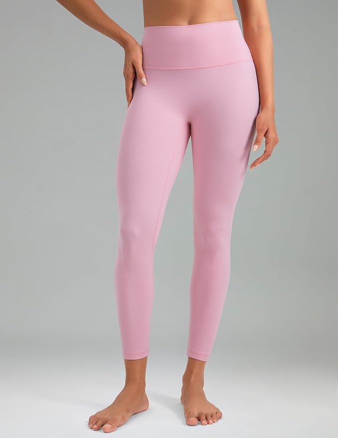 Colorfulkoala Dreamlux No Front Seam Leggings for Women 25"/28" Inseam, Seamless High Waisted Buttery Soft Yoga Pants