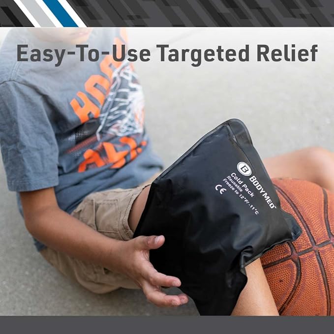 BodyMed Heavy Duty Reusable Urethane Ice Pack for Knee, Arm, Elbow, Shoulder, Back - Professional Grade Cold Therapy for Injuries, Aches, Swelling, Bruises, Sprains - 12 in. x 7 in. (Half)