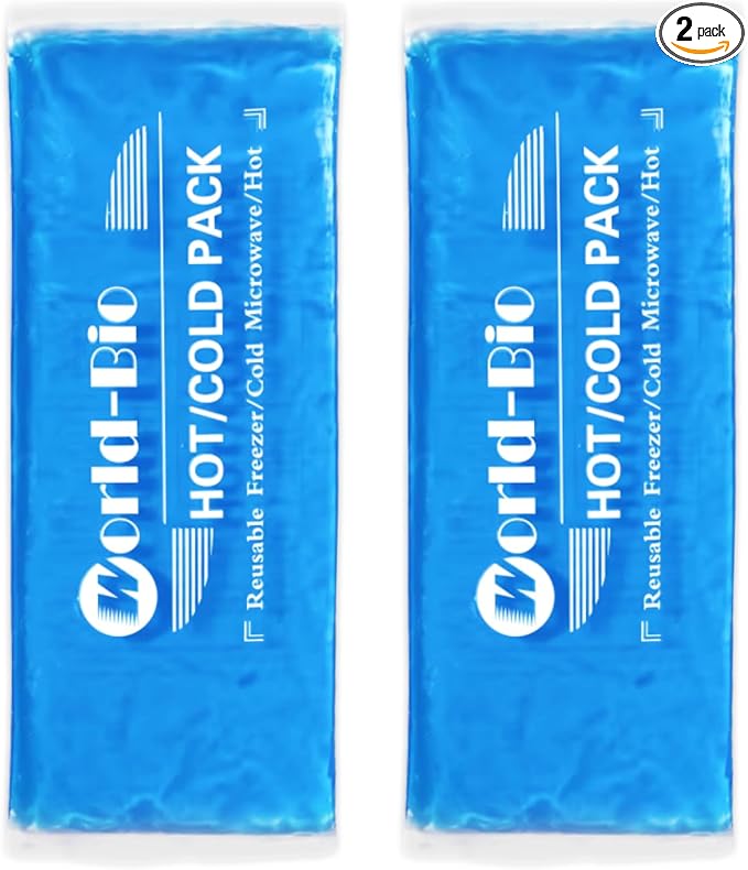 Gel Soft Flexible Ice Packs for Injuries Reusable, 2Pack-12" X 4.7", Freezer Cold Pack, Hot Cold Compress Cooling Gel Pad for Neck, Ankle, Knee, Leg, Shoulder, Elbow, Wrist, Feet Injury Pain Relief