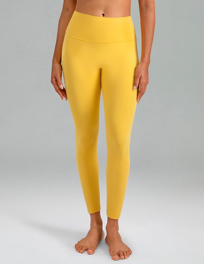 Colorfulkoala Dreamlux No Front Seam Leggings for Women 25"/28" Inseam, Seamless High Waisted Buttery Soft Yoga Pants