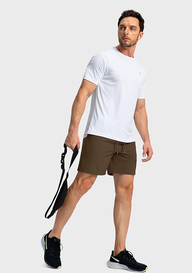 Men's Running Shorts with Zipper Pockets 9 Inch/ 7 Inch / 5 Inch Lightweight Quick Dry Gym Workout Athletic Shorts for Men