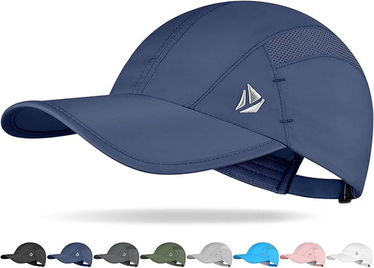 Quick-Dry Running Hat for Men & Women Cooling Hat UPF 50+ Thin Baseball Cap Lightweight Breathable Mesh Sport Hats