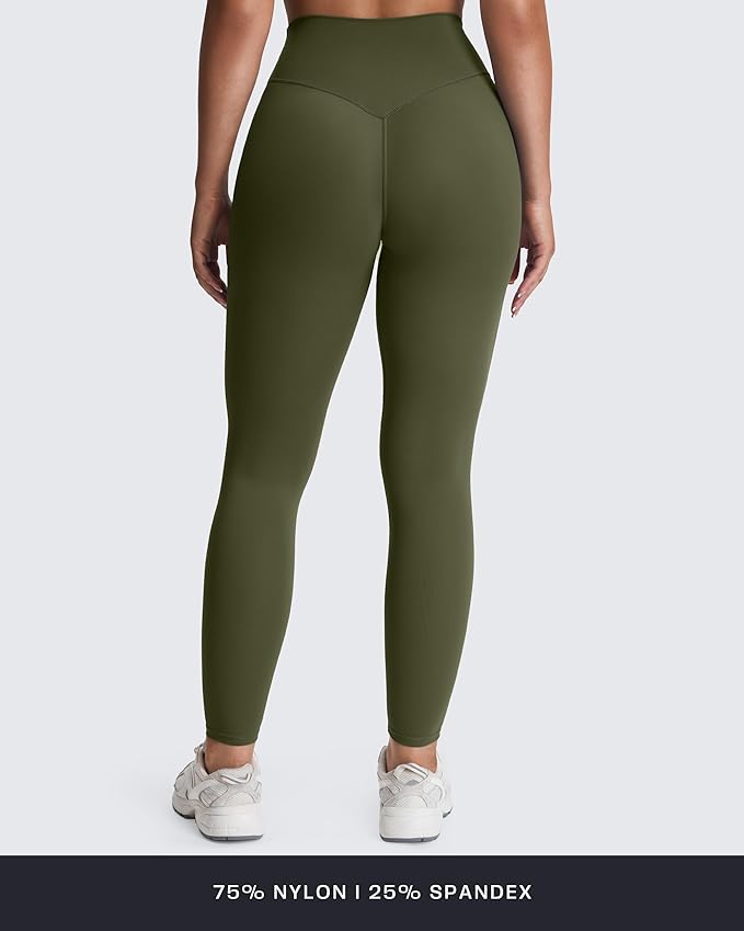 Aoxjox High Waisted Workout Leggings for Women Tummy Control Buttery Soft Yoga Metamorph Deep V Pants 26"