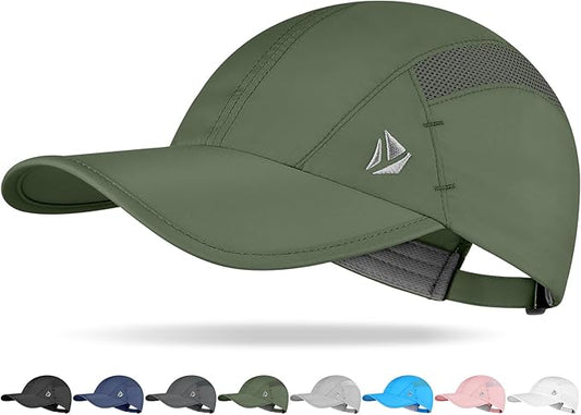 Quick-Dry Running Hat for Men & Women Cooling Hat UPF 50+ Thin Baseball Cap Lightweight Breathable Mesh Sport Hats