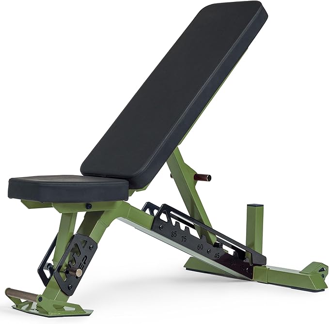 Rep Nighthawk Adjustable Weight Bench | Home Gym Incline Decline Flat Workout Bench | Heavy Duty Fitness and Strength Training Equipment | Foldable Space Saving Design
