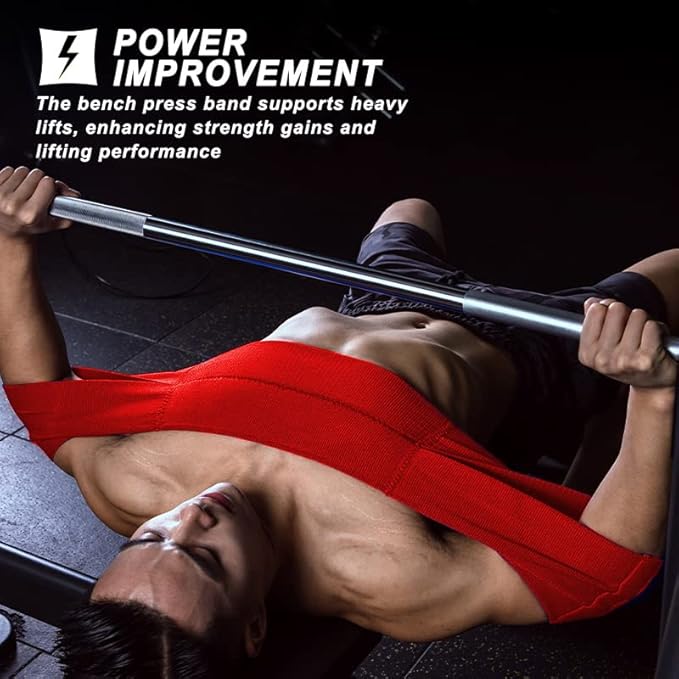 TAVIEW Bench Press Resistance Band,Power Weight Lifting Fitness Increase Strength Assist with Bench Press, Dips, and Push Ups