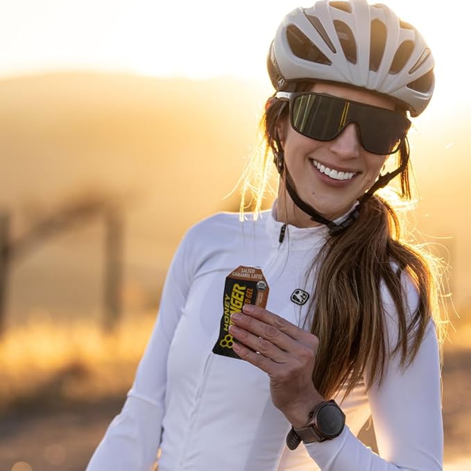 Honey Stinger Caffeinated Organic Energy Gel Variety Pack, 12 Packs Each of Salted Caramel Latte & Strawberry Kiwi, Caffeinated & Gluten Free, for All Exercises, Sports Nutrition for Home & Gym