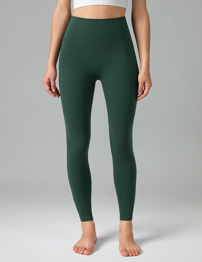 Colorfulkoala Dreamlux No Front Seam Leggings for Women 25"/28" Inseam, Seamless High Waisted Buttery Soft Yoga Pants