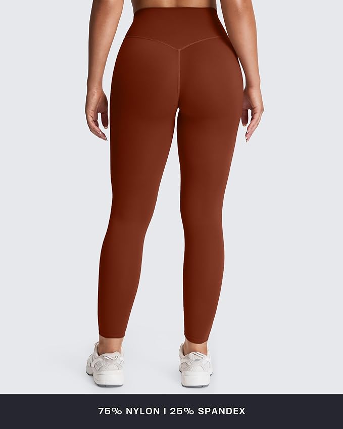 Aoxjox High Waisted Workout Leggings for Women Tummy Control Buttery Soft Yoga Metamorph Deep V Pants 26"