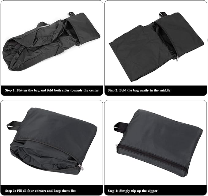 Travel Bag Foldable,Portable Lightweight Gym Bag,Sports Duffel Bags for Women&Men - for Camp, Fitness, and Short tours, shopping (Black, S)