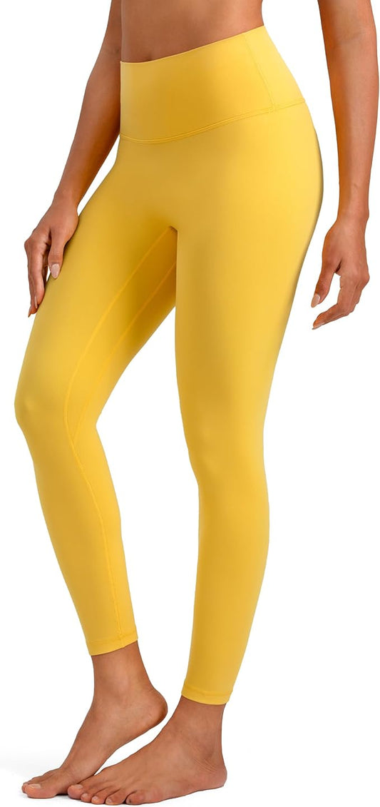 Colorfulkoala Dreamlux No Front Seam Leggings for Women 25"/28" Inseam, Seamless High Waisted Buttery Soft Yoga Pants