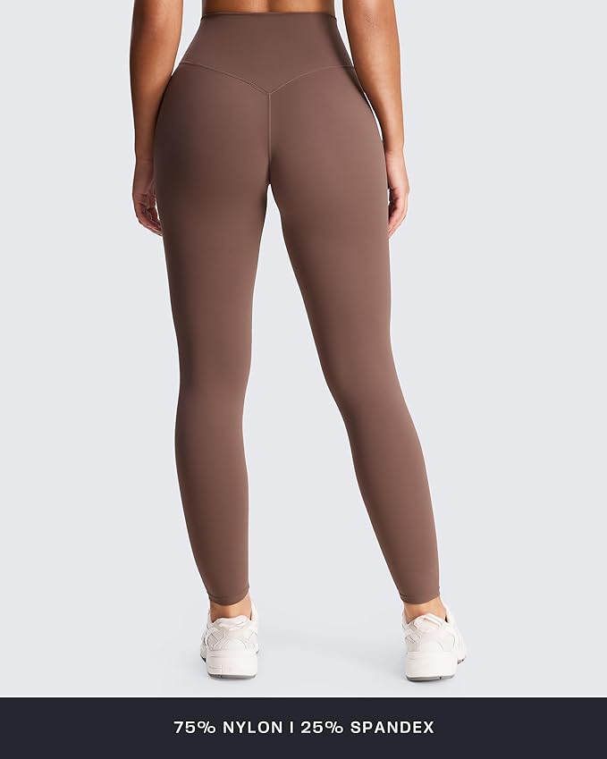 Aoxjox High Waisted Workout Leggings for Women Tummy Control Buttery Soft Yoga Metamorph Deep V Pants 26"