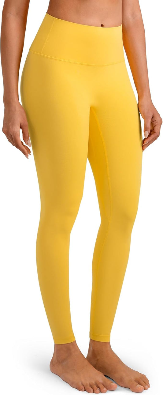 Colorfulkoala Dreamlux No Front Seam Leggings for Women 25"/28" Inseam, Seamless High Waisted Buttery Soft Yoga Pants