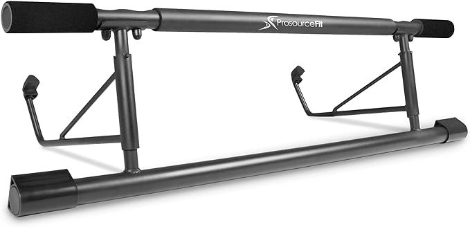 ProsourceFit Wall-Mounted Pull-Up/Chin-Up Bar, Heavy Duty 300 lb. Capacity, Black