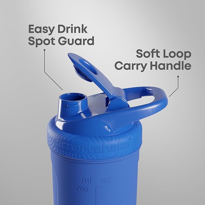 Smartshake Rockband Reforce Stainless Steel Protein Shaker Bottle 900 ml | 30 oz - Leakproof Screw-on Lid - BPA Free - Non Insulated – Unisex (Slayer, South of Heaven Logo)