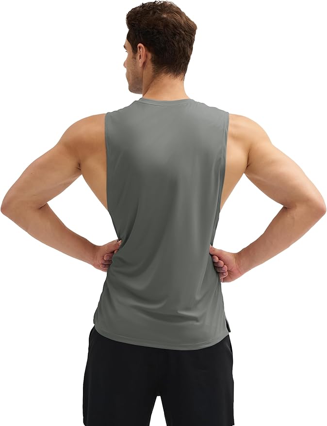 MAGCOMSEN Mens Workout Tank Tops Undershirt Cotton Muscle Athletic Sleeveless Shirts for Gym