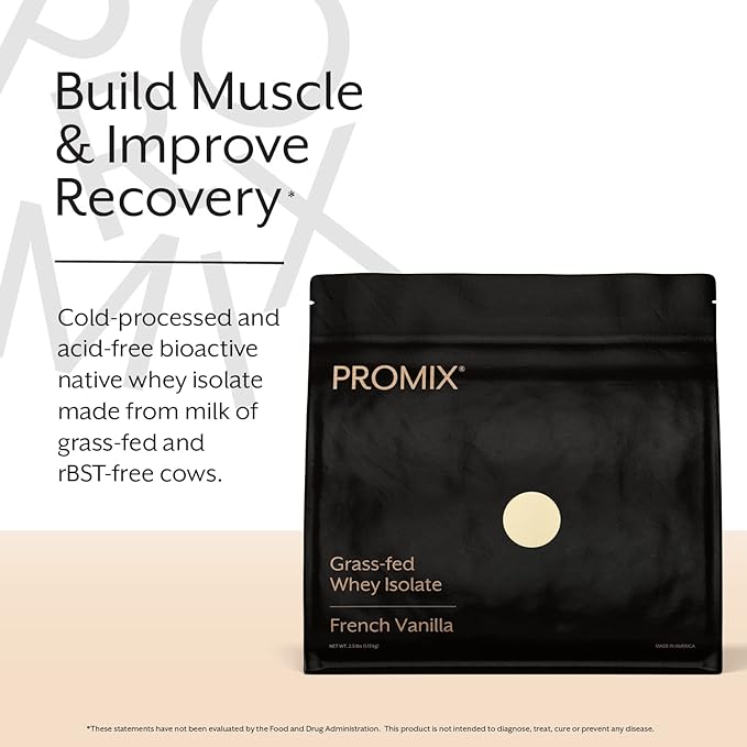 ProMix Nutrition Whey Protein Isolate Powder - Grass-Fed - Post Workout Fitness & Nutrition Shakes, Smoothies, Baking & Cooking Recipes - Gluten-Free & Keto-Friendly - Vanilla - 5 Pound (Pack of 2)