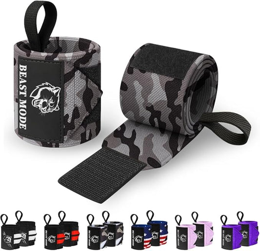 TECEUM Weightlifting 18" & 12" Wrist Wraps with Thumb Loop – Heavy Duty Wrist Workout Braces for Men and Women – Ideal for Powerlifting, Strength Training, Bodybuilding