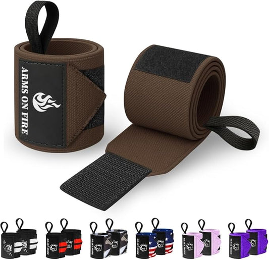 TECEUM Weightlifting 18" & 12" Wrist Wraps with Thumb Loop – Heavy Duty Wrist Workout Braces for Men and Women – Ideal for Powerlifting, Strength Training, Bodybuilding