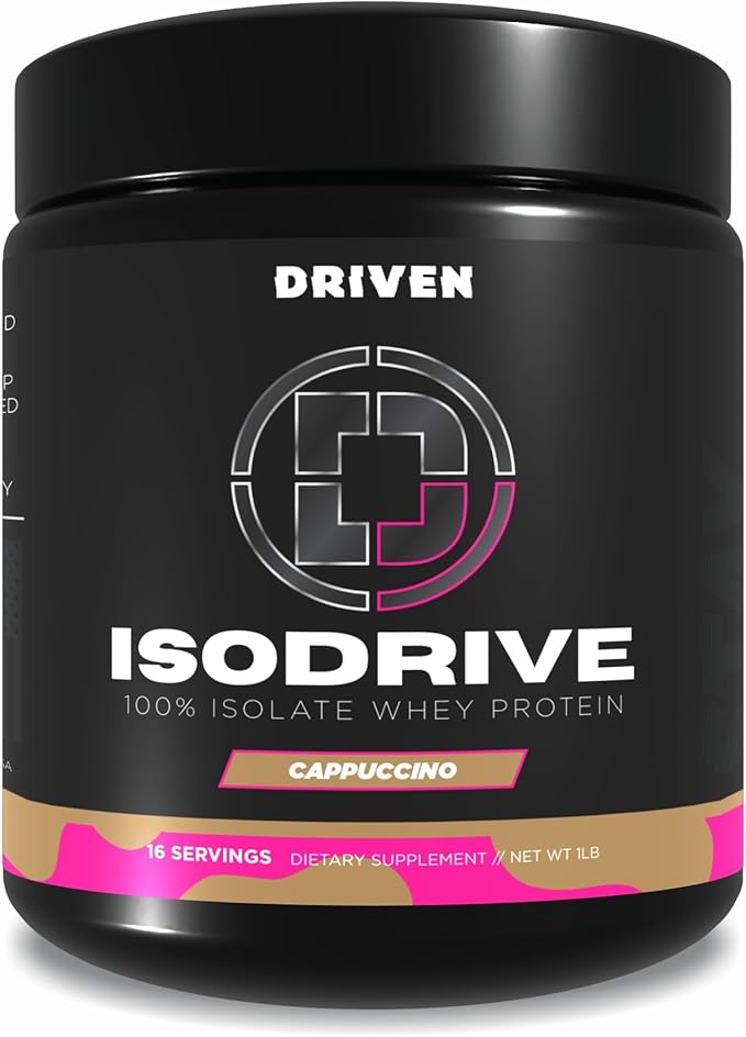 Driven Nutrition ISODRIVE Premium Whey Isolate (1lb, Cappucino)