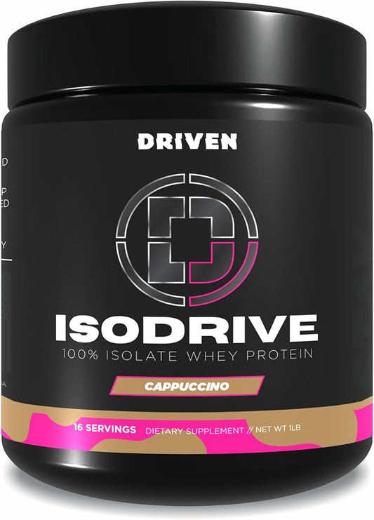 Driven Nutrition ISODRIVE Premium Whey Isolate (1lb, Cappucino)
