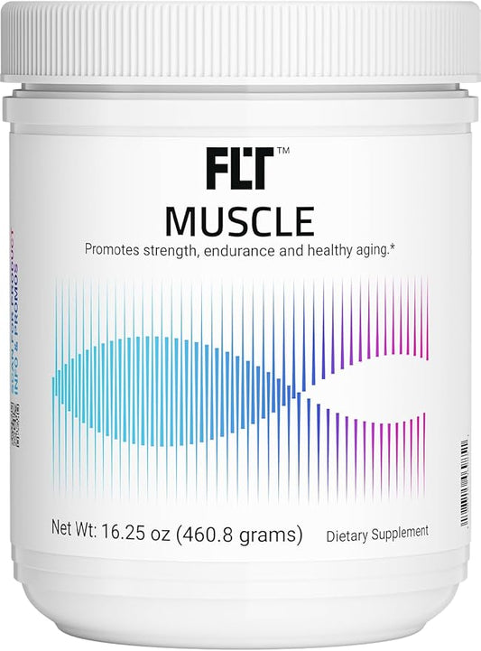 FLT Muscle Performance Supplement for Muscle Strength & Recovery with Clinically Proven Ingredients: Plant-Based Peptides, Creatine, L-Glutamine, Magnesium, Zinc & Electrolytes – 30 Servings | Vegan