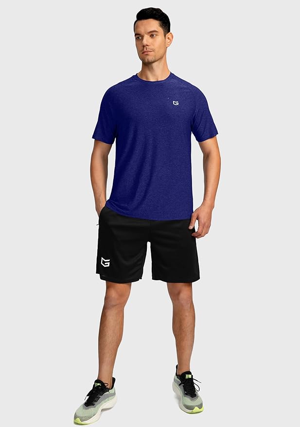 G Gradual Men's Workout Quick Dry T-Shirts Short Sleeve Lightweight Cooling Gym Shirts Tee for Running, Beach, Hiking