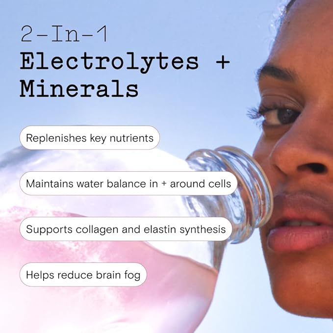 Moon Juice Mini Dew Electrolytes Powder - Sugar Free Minerals & Electrolyte Hydration Powder for Instant Hydration & Brain Support - Magnesium, Calcium, Potassium, Pink Salt, Watermelon, 30 Servings