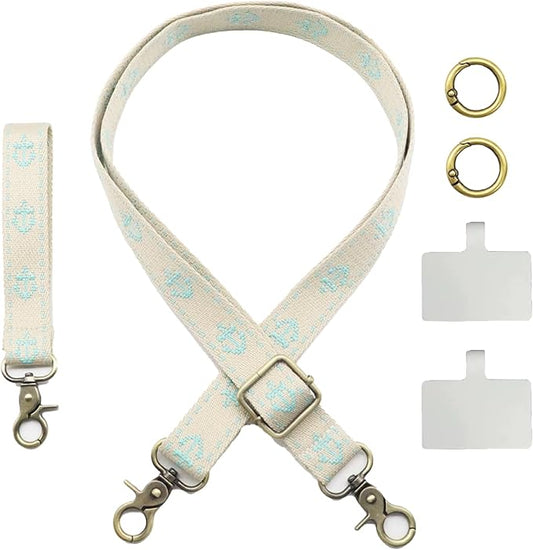 Adjustable 1" Width Phone Crossbody Lanyard and Wristlet Strap - Gift For The Lover In Your Life