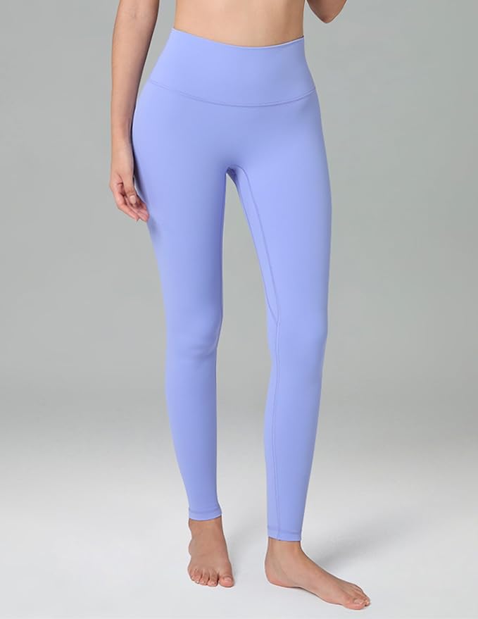 Colorfulkoala Dreamlux No Front Seam Leggings for Women 25"/28" Inseam, Seamless High Waisted Buttery Soft Yoga Pants